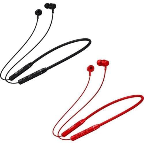 Original For Lenovo QE03 Wireless Neckband Bluetooth Earphones Sports Stereo Earbuds Magnetic Earphones Headset For Android IOS