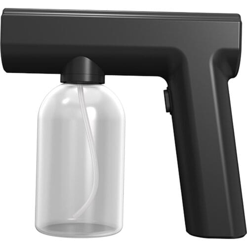 Outdoor Indoor Disinfection Gun, Handheld Blue Light Wireless Rechargeable Nano Atomizer Electric Spray Nozzle Adjustable Fogger