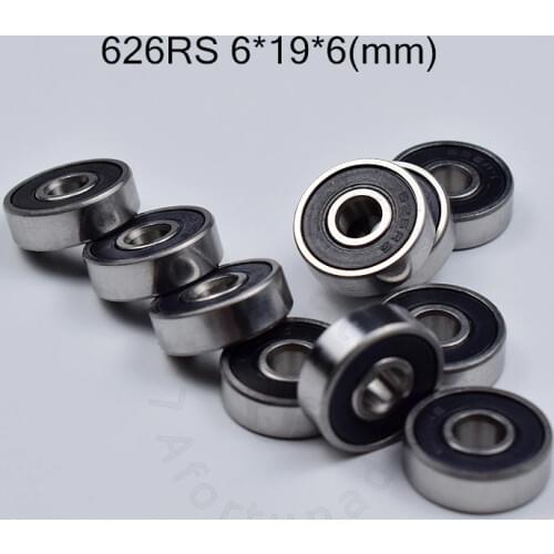626 626RS 6*19*6(mm) 10pieces bearing free shipping ABEC-5 bearings rubber Sealed Mini Bearing 626 626RS chrome steel bearing