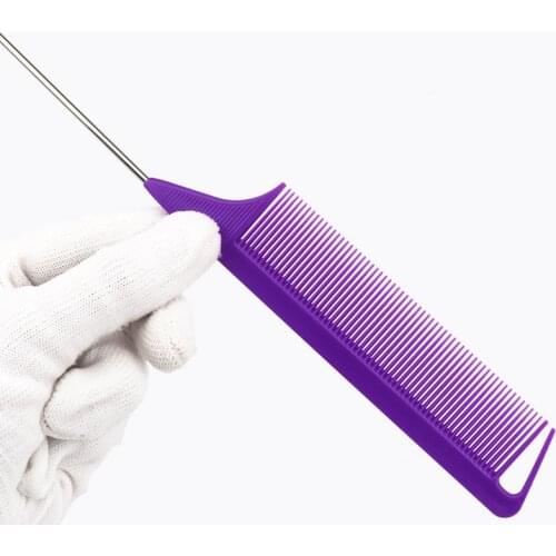 Huiyun Steel Needle Pointed Dye Tail Hair Comb ABS Weaving Highlighting Foiling Combs For Barber Salon Brush Women Accessories