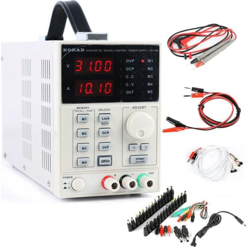 KA3010D Adjustable Digital Programmable DC Power Supply 30V 10A High Accuracy Laboratory Power Supply For Phone Repair