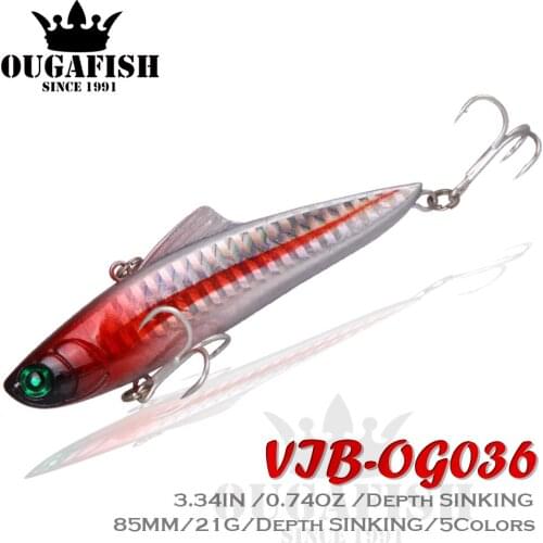 Fishing Tackle 2021 VIB Lure Weights 21g Vibration Sinking Full Water Hard Fake Baits Double Hooks Peche Whopper Pike Fish Lures