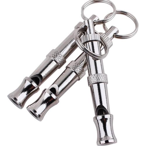 Puppy Pet Dog Whistle Two-tone Ultrasonic Flute Stop Barking Ultrasonic Sound Repeller Cat Training Keychain