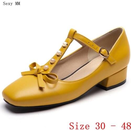 Med High Heels Women Pumps High Heel Shoes Stiletto Woman Wedding Shoes Small Plus Size 30 31 32 33 - 40 41 42 43 44 45 46 47 48