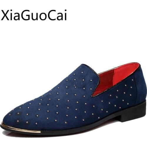 American Made Fashion Men Casual Shoes Pointed Toe Crystal Male Loafers Moccasins Wedding Dress Shoes Drop Shipping Lu3 35