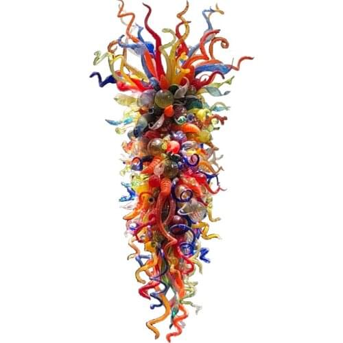 Unique Decorative Designer Glass Pendant Lamps New Arrival Warranty Colorful Hot Sale Hand Blown Glass Chandelier for Hotel Home