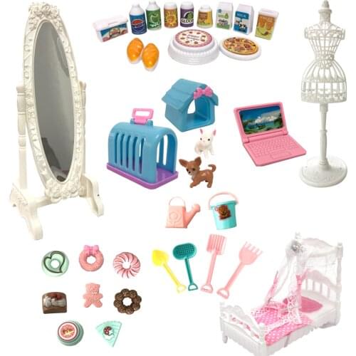 NK New Doll Accessories Mix Style Accessories Model Furniture Mirror For Barbie Doll For Kelly Doll Girls Play DIY Toy JJ