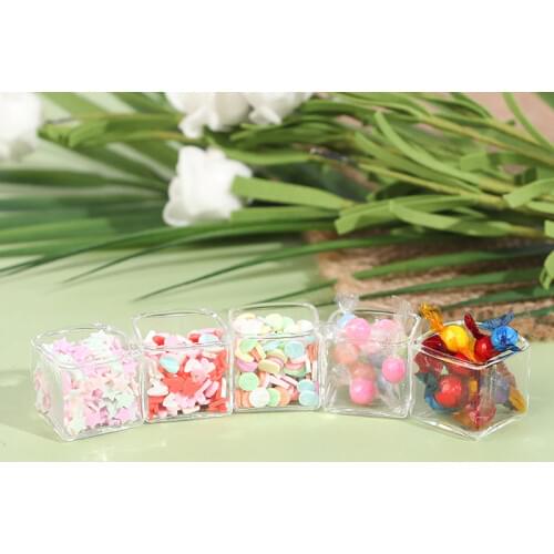 1/12 Dollhouse Miniatures Heart-shape Candy Doll House Food candy Box Doll House Accessories