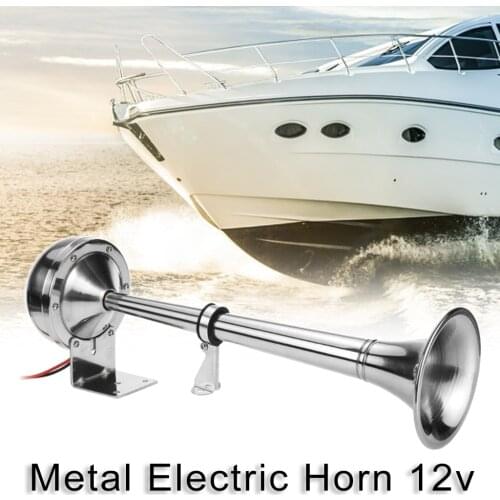 12V Air Horn Single Trumpet 16inch Air Horn for Lorrys Trains Boats