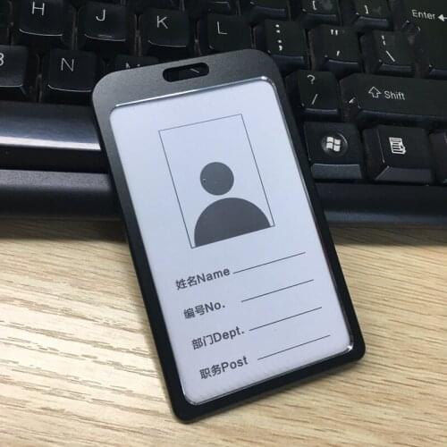 50pcs id card badge holder tag work for card and certificate aluminum metal case