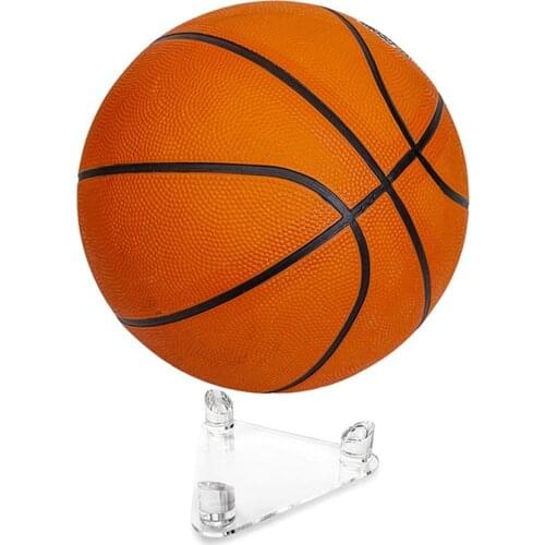Ball Display Bracket Deluxe Acrylic Ball Stand Acrylic Triangle Display Stand Holder For Footballs Basketballs Volleyball