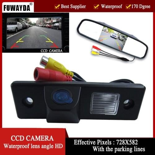FUWAYDA CCD Car Rear View Camera for CHEVROLET Epica Lova Aveo Captiva Cruze Matis Lacetti , 4.3 Inch Rear view Mirror Monitor