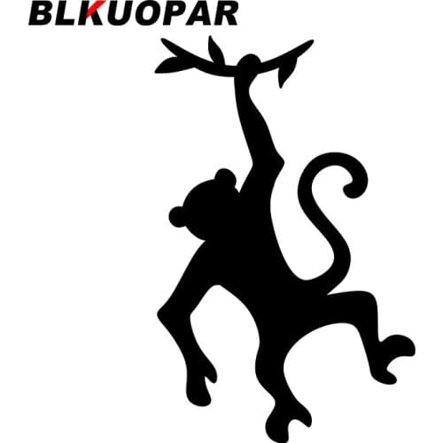 BLKUOPAR for Hanging Monkey Silhouette Car Stickers Fashionable Decals Vinyl Car Wrap Campervan Motorcycle Helmet Waterproof