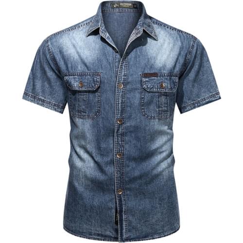 Мужские джинсовые рубашки IN-YESON China At AliExpress