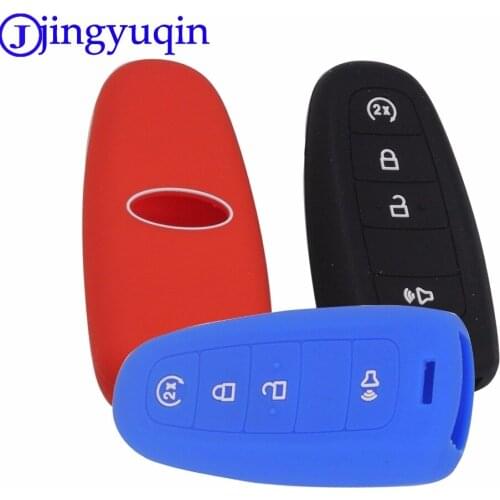 Jingyuqin 10ps/lot Remote 4 Buttons Silicone Smart Car Key Case Cover Shell Car-styling For Ford Edge