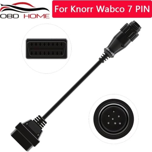 OBD II 16Pin Converter Cable For Knorr For Wa-bco 7 PIN 7pin to OBD2 For Diesel Truck For Knorr For Wabco For Trailer