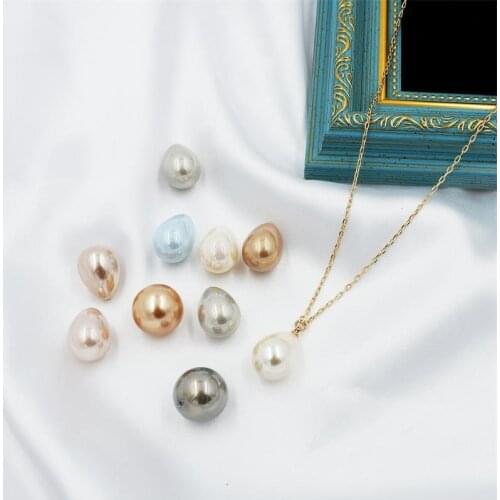 Natural Pearl Necklace Imitation Color Pearl ChoKers Necklace Water Drop Pendent Jewelry For Party Gift