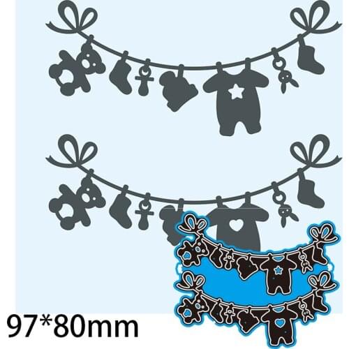 97*80 mm Baby Bear and Clothes Hat Cutting Metal Dies New Stencils DIY Scrap booking Paper Cards Craft Making Craft Decoration