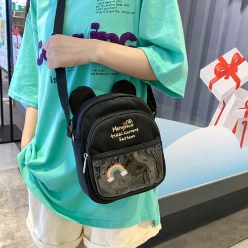 New Arrival Cute Small Canvas Women Shoulder Bags Casual Student Phone Purse Crossbody Messenger Handbags