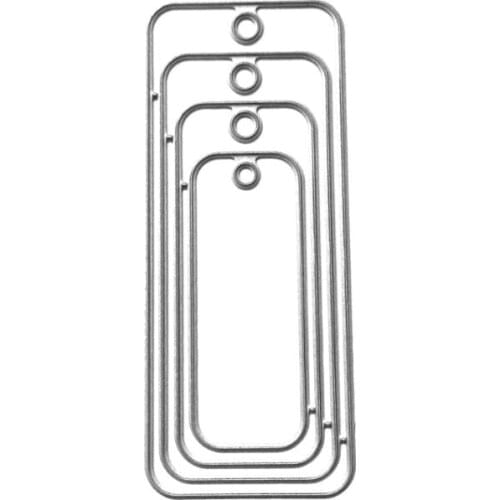 Rectangle Tag Metal Cutting Dies Stencil DIY Scrapbooking Album Stamp Paper Card Embossing Craft Decor