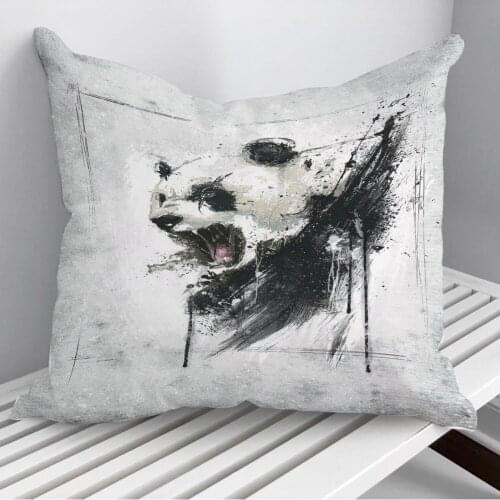 Angry Panda Throw Pillows Cushion Cover On Sofa Home Decor 45*45cm 40*40cm Gift Pillowcase Cojines Dropshipping