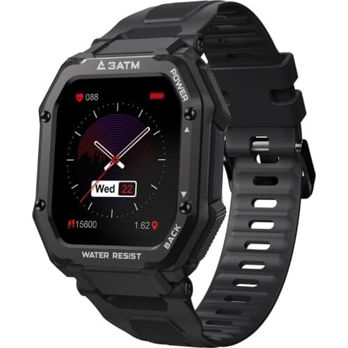 KOSPET ROCK Smartwatch Rugged Watch for Men Outdoor Sports 3ATM Waterproof Fitness Tracker with Blood Pressure Monitor