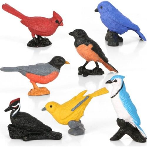 Static Realistic Ornaments A Variety of Mini Bird Model Animals Childrens Early Education Cognition Bonsai Tree Decorations
