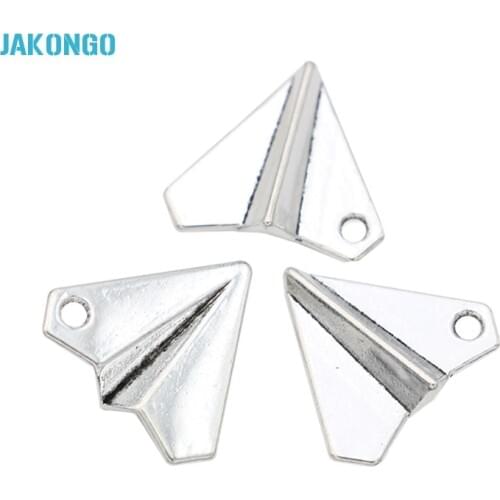 Tibetan Silver Plated Plane Charms Pendants for Jewelry Making DIY Handmade Craft 17x18mm