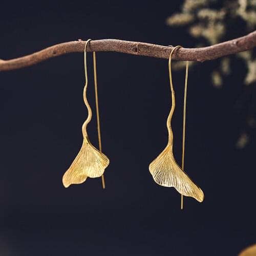 UILZ Fashion Jewelry Copper Leaf Tassel Drop Earrings Gold Silver Color Vintage Hanging Women Earrings Luxury Girls Gifts 2021