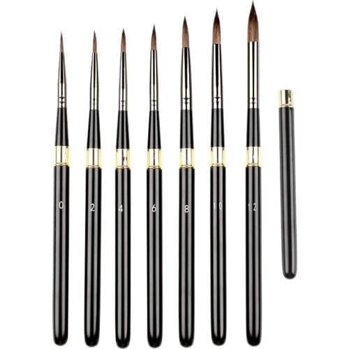 Wolf Hair Paint Brush Art Painting Brushes with Detachable Metal Rod Artistic Watercolor Brush Oil Painting Brush Art Supplies