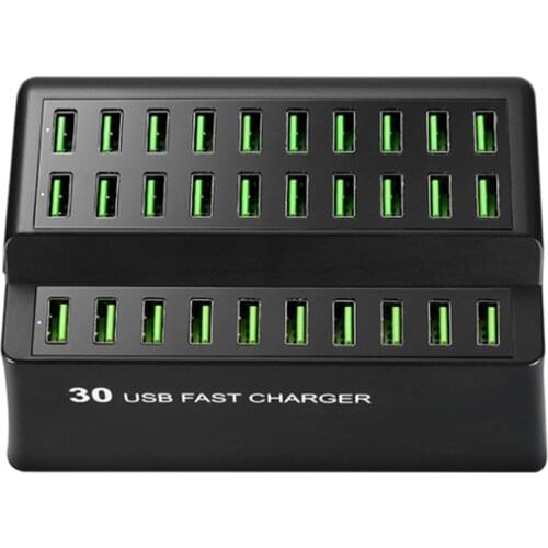 180W Multi USB Charger 30 Port USB Fast Charger Quick Charge Portatil, 30 USB Ports Quick Charge Charger Station