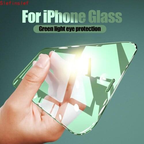 Green light Protective Glass For iPhone 11 Pro MAX 6 6s 7 8 Plus Screen Protector For iPhone XR XS MAX SE 2020 Glass
