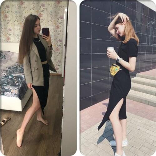 ZSIIBO Maxi shirt women autumn winter beach sexy elegant casual Ukrainian bandage knitted black boho long dress plus size