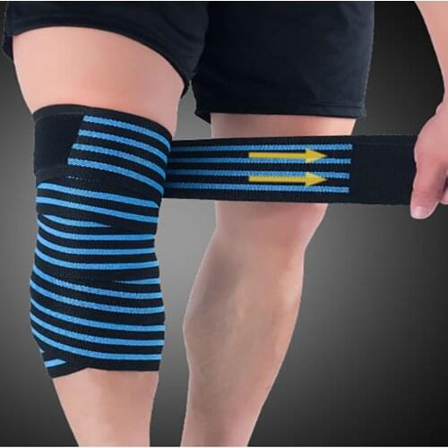 1 Pcs Elastic Squat Knee Pads Powerlifting Training Sports Fitness Leggings Bandage Straps Weightlifting Bodybuilding