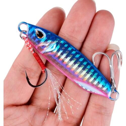 10/15/20/30g/40g jig Shone Hard Bait Sea Fishing Metal jigger Lure Accessories Saltwater Crankbait Minnow Sinking Spinning Baits