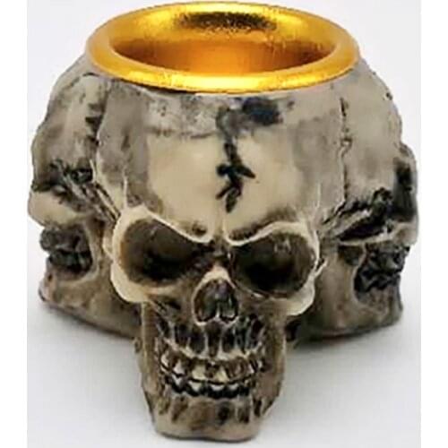 3-sided skull candle holder silicone mold diy concrete resin plaster model making mold Halloween decoration tool