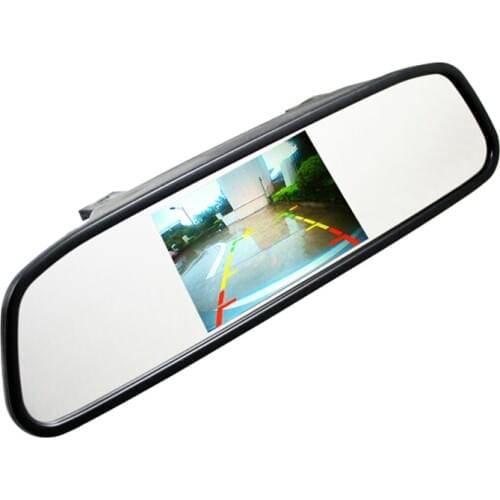 4.3" 4.3 inch TFT LCD Color Car rear view mirror monitor video DVD player car audio auto for Car Reverse camera