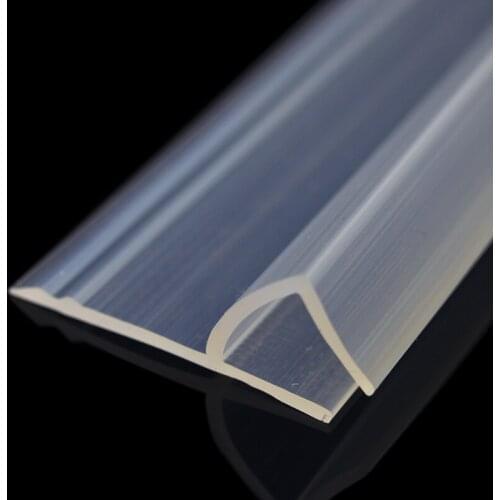 5M/lot h shape window glass seal strip silicone rubber shower room door weatherstrip for 6/8/10/12mm glass Seals Frameless