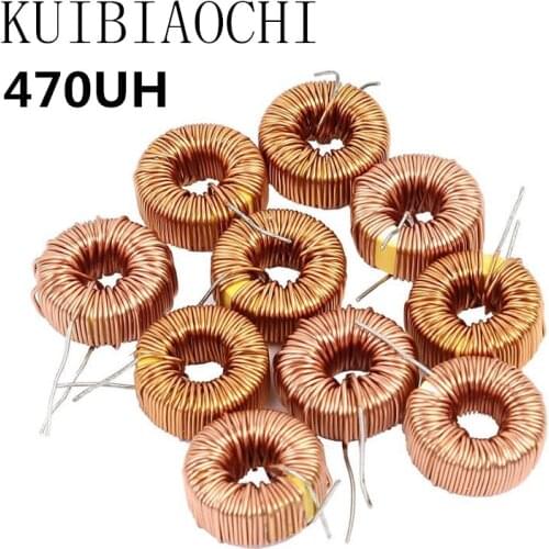 5PCS/lot Toroid core Inductors 3A Winding Magnetic Inductance 470uH Inductor