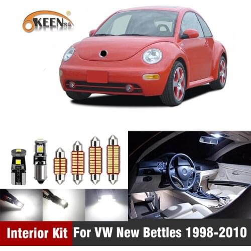 5Pcs Canbus Car Led Bulb For VW new bettles 1998-2010 Led Interior Light Kit Dome Map Lighting Car Accessories