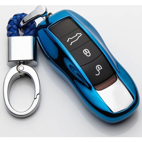 For Porsche Cayenne 958 Macan 911 996 Boxster 986 987 Cayman 991 92A for Panamera TPU Car Key Cover Case Holder Car Accessories