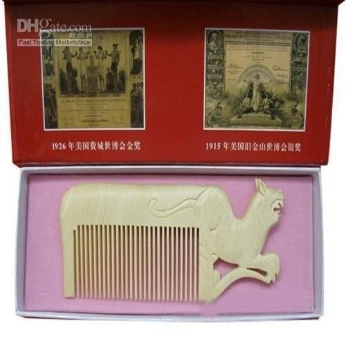 Business or friend-as6 Perfect!boxwood handwork carve tiger a good gift for