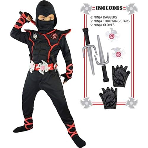 Ninja Costume kids Ninjago-Costume Boy Girl Halloween Party Fancy Dress Superhero Ninja Cosplay Suit Kids Clothes Set Gift