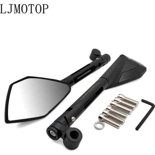 For KAWASAKI W800 Cafe ZRX1100 ZRX1100 ZX1100 ZX7R ZX9 CNC Motorcycle Mirrors Moto Rearview Mirrors Side Mirrors accessories