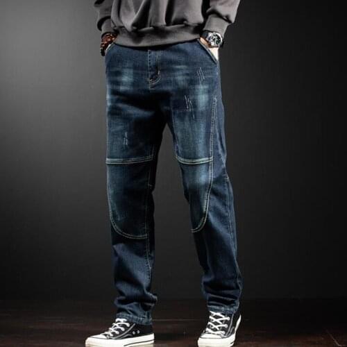 Harem Jeans Autumn Winter Men Casual Loose Baggy Denim Pants Hip Hop Joggers Trousers Man Clothing Size 42 44