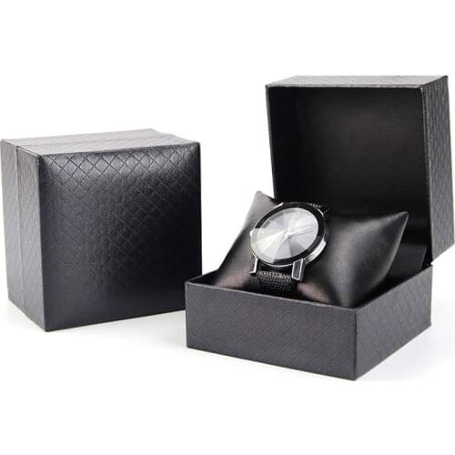 PU Leather Watch Storage Box Protective Watches Jewelry Single Accessories Holder Case Travel Portable with Pillow Cushion New