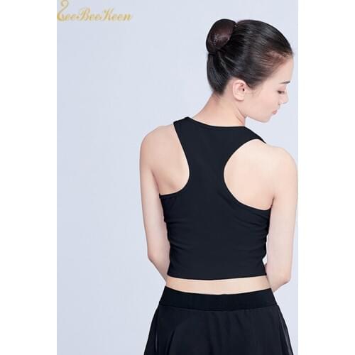 Gymnastics Ballet Bodysuit For Women Ballerina Vest Leotards Adult Dance Yoga Sport Cotton Top Bra Sleeveless Leotards Costume