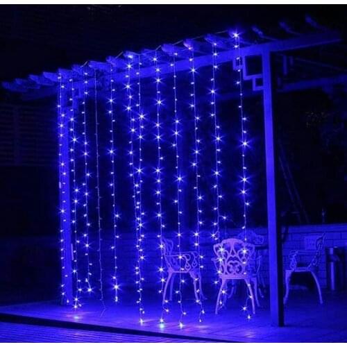 3m(L)x3m(W) 300leds Fairy string icicle Curtain Led Light Xmas Christmas Wedding Garden Party Window Wall Decoration 220V/110V