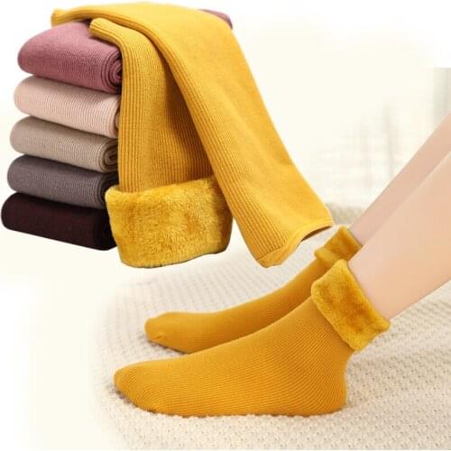 Kids winter socks teens girl boy thermal stripe long tube sock child toddler velvet thick warm knee high sock baby accessories