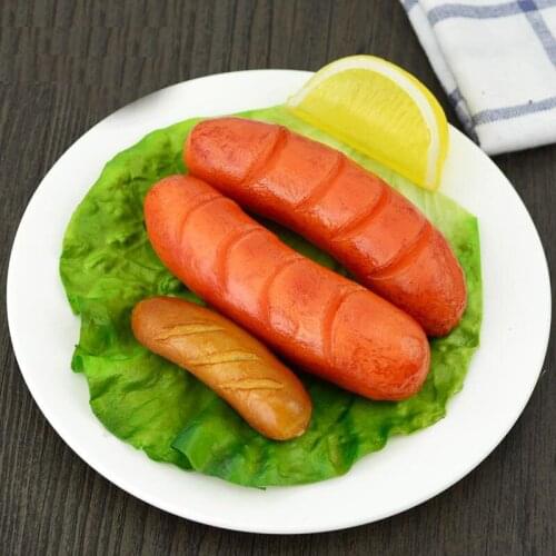 050 Fake crispy sausage hot dog props simulated food model photo decoration props